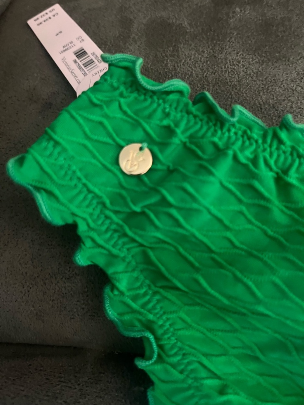 Green Ruffle Bikini Bottom - Picture 3 of 5